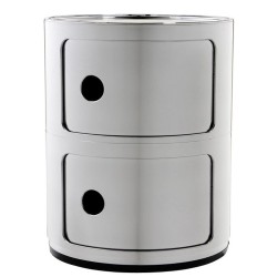 Meuble de rangement Componibili 2 tiroirs m?tallis? - KARTELL - oralto-shop.com