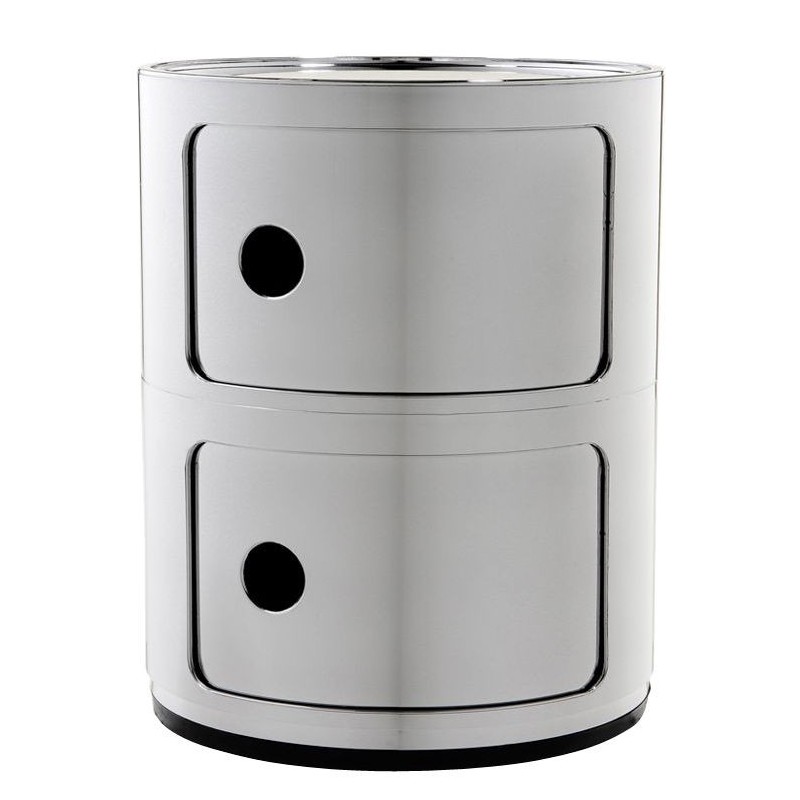 Meuble de rangement Componibili 2 tiroirs m?tallis? - KARTELL - oralto-shop.com