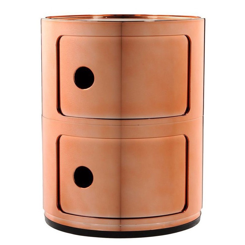 Meuble de rangement Componibili 2 tiroirs m?tallis? - KARTELL - oralto-shop.com