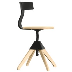 Chaise pivotante Tuffy / Bois & plastique - Hauteur réglable - MAGIS - oralto-shop.com