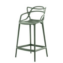 Chaise haute Masters vert hauteur d'assise 75 cm - KARTELL - oralto-shop.com