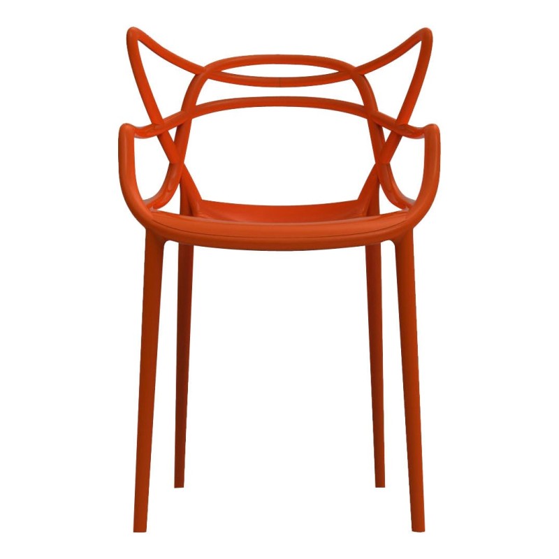 Fauteuil Masters KARTELL rouge orangé - Oralto Design