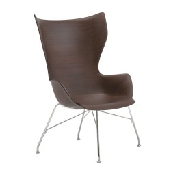 Fauteuil King Wood en bois moul? / Dossier haut  - KARTELL - oralto-shop.com