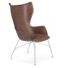 Fauteuil King Wood en bois moul? / Dossier haut  - KARTELL - oralto-shop.com