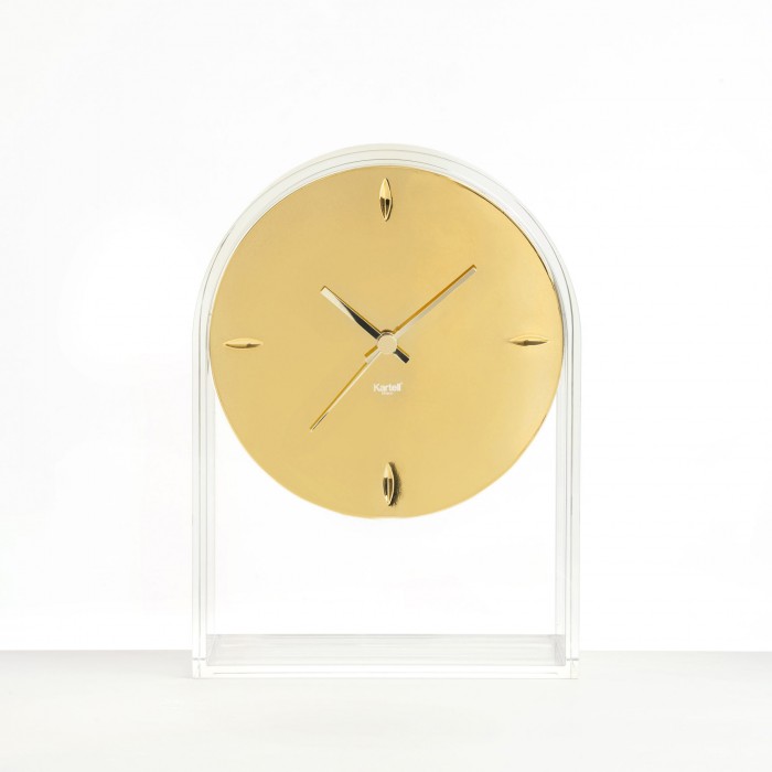 Horloge L'Air du temps dorée/cristal - KARTELL - oralto-shop.com