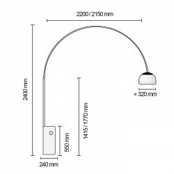 Lampadaire Arco (1962) - Flos - oralto-shop.com