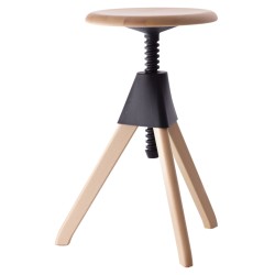 Tabouret Jerry / H 50 - 66 cm - Bois & plastique - Magis - oralto-shop.com