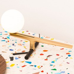 Lampe de table Yanzi LED / Laiton & verre - ARTEMIDE - oralto-shop.com