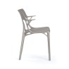 Fauteuil empilable A.I gris - KARTELL - oralto-shop.com