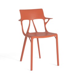 Fauteuil empilable A.I rouge orangé - KARTELL - oralto-shop.com