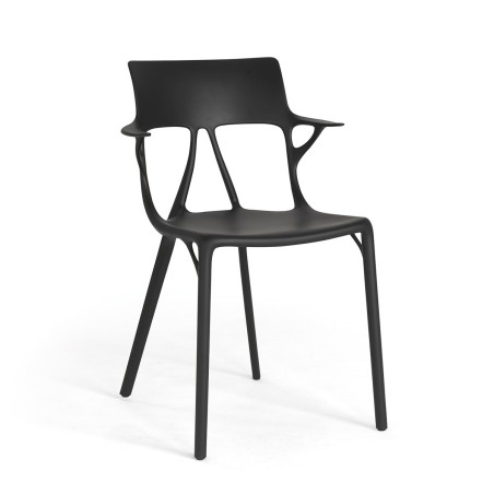 Fauteuil empilable A.I noir - KARTELL - oralto-shop.com