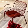 Fauteuil bas Hiray avec son coussin brique - KARTELL - oralto-shop.com