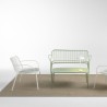 Canapé et fauteuil Hiray avec leurs coussins verts - KARTELL - oralto-shop.com