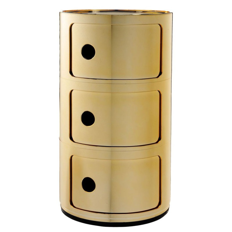 Meuble de rangement Componibili 3 tiroirs m?tallis? - KARTELL - oralto-shop.com