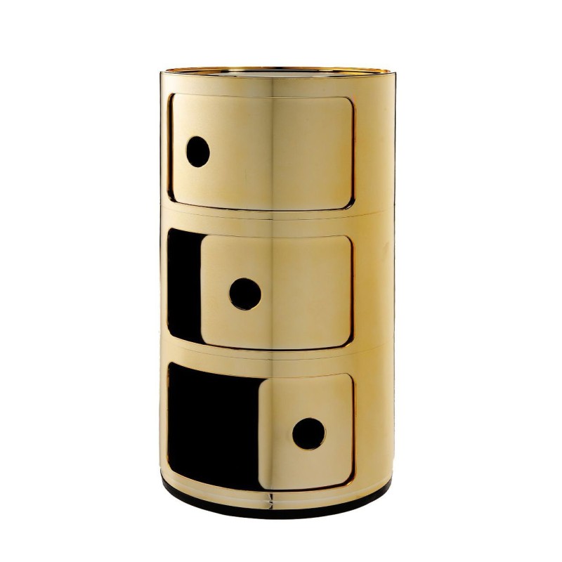 Meuble de rangement Componibili 3 tiroirs m?tallis? - KARTELL - oralto-shop.com